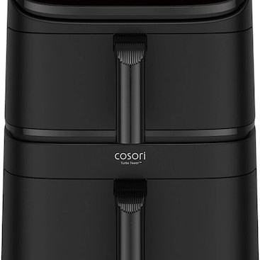 Cosori Turbo Tower Air Fryer με Διπλό Αποσπώμενο Κάδο 10.8lt Μαύρο