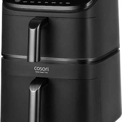 Cosori Turbo Tower Air Fryer με Διπλό Αποσπώμενο Κάδο 10.8lt Μαύρο