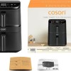 Cosori Turbo Tower Air Fryer με Διπλό Αποσπώμενο Κάδο 10.8lt Μαύρο
