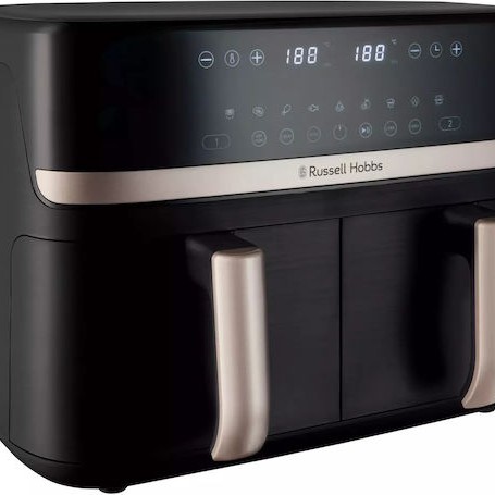 Russell Hobbs Satisfry Air Fryer με Διπλό Αποσπώμενο Κάδο 9lt Μαύρο