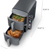 Ninja Air Fryer με Διπλό Αποσπώμενο Κάδο 9.5lt Γκρι SL451EU