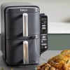 Ninja Air Fryer με Διπλό Αποσπώμενο Κάδο 9.5lt Γκρι SL451EU