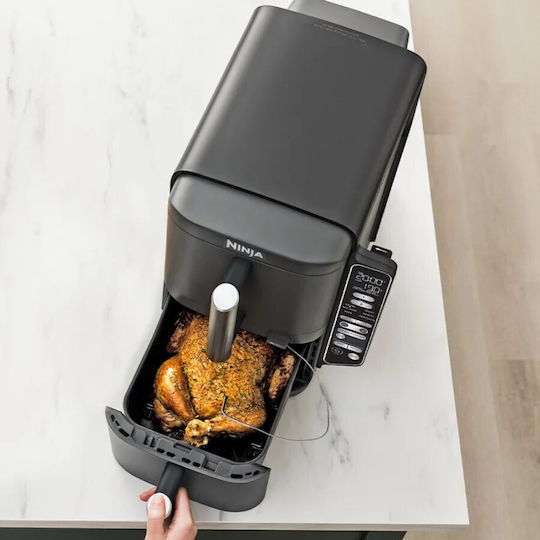 Ninja Air Fryer με Διπλό Αποσπώμενο Κάδο 9.5lt Γκρι SL451EU