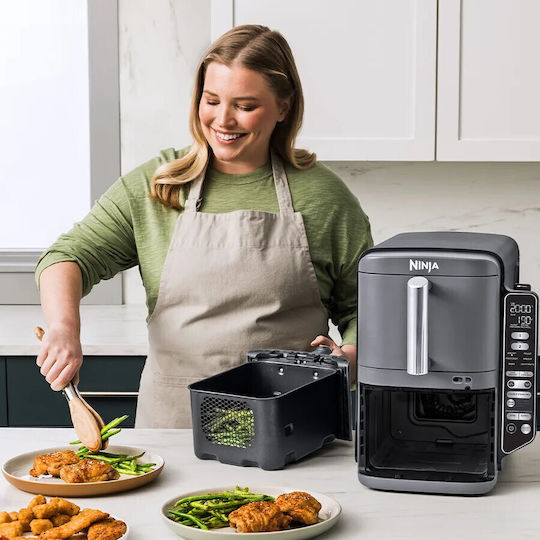 Ninja Air Fryer με Διπλό Αποσπώμενο Κάδο 9.5lt Γκρι SL451EU