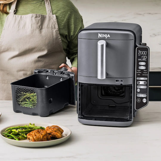 Ninja Air Fryer με Διπλό Αποσπώμενο Κάδο 9.5lt Γκρι SL451EU