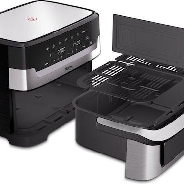 Tefal Easy Fry Air Fryer με Διπλό Αποσπώμενο Κάδο 9lt Μαύρο
