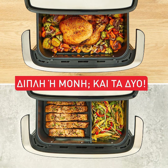 Tefal Easy Fry Air Fryer με Διπλό Αποσπώμενο Κάδο 9lt Μαύρο