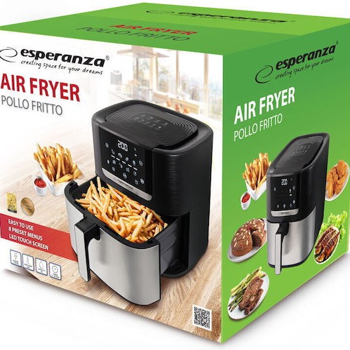 Esperanza Eka004 Air Fryer 8lt Μαύρο