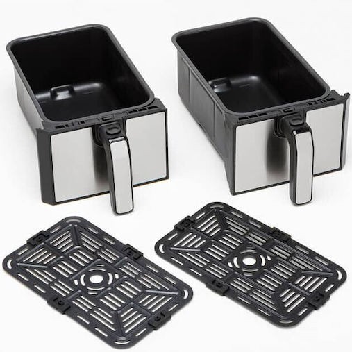 Kenwood Air Fryer με Διπλό Αποσπώμενο Κάδο 8lt Μαύρο HFM20.000MB