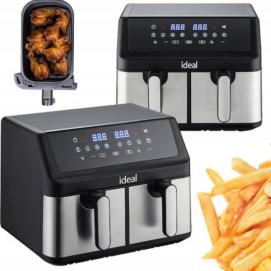 Eldom Air Fryer με Διπλό Αποσπώμενο Κάδο 9lt Μαύρο IK1500