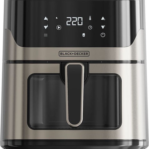 Black & Decker Air Fryer με Wi-Fi 6.5lt Ασημί ES9730070B