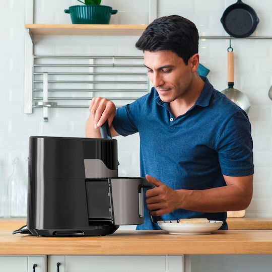 Black & Decker Air Fryer με Wi-Fi 6.5lt Ασημί ES9730070B