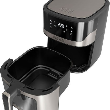Black & Decker Air Fryer με Wi-Fi 6.5lt Ασημί ES9730070B