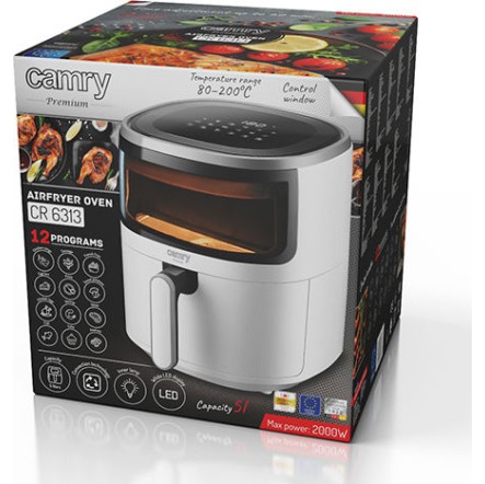 Camry Air Fryer 5lt Λευκό CR6313