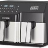 Black & Decker Air Fryer με Διπλό Αποσπώμενο Κάδο 9lt Μαύρο ES9730090B