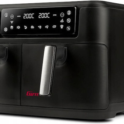Girmi Air Fryer με Διπλό Αποσπώμενο Κάδο 9lt Μαύρο FG26