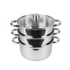 Maestro Σετ Κατσαρόλες από Ανοξείδωτο Ατσάλι Ασημί 3τμχ