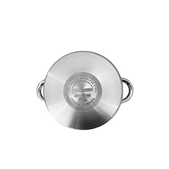 Maestro Σετ Κατσαρόλες από Ανοξείδωτο Ατσάλι Ασημί 3τμχ