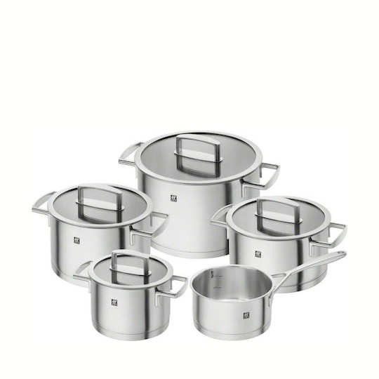 Zwilling J.A. Henckels Vitality Σετ Κατσαρόλες από Ανοξείδωτο Ατσάλι Ασημί 5τμχ