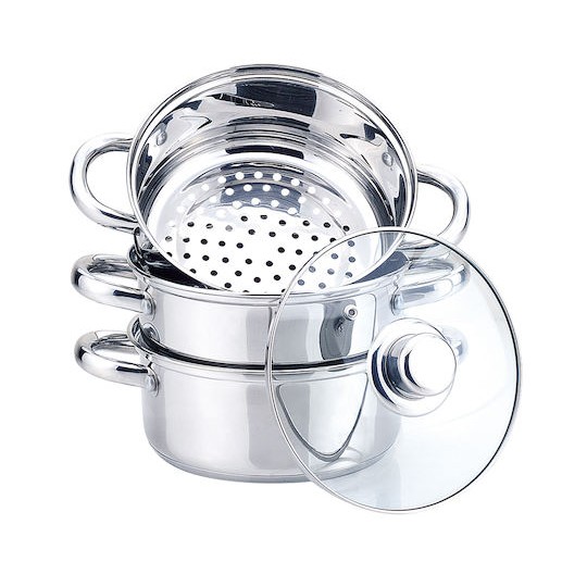 Maestro Steaming Pot Βαθιά Ανοξείδωτη Κατσαρόλα Ατμού 3lt / 20cm