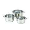 Maestro Σετ Κατσαρόλες από Ανοξείδωτο Ατσάλι Ασημί 6τμχ