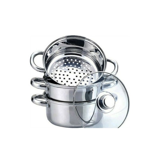 Maestro Steaming Pot Βαθιά Ανοξείδωτη Κατσαρόλα Ατμού 4lt / 22cm