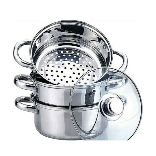 Maestro Steaming Pot Βαθιά Ανοξείδωτη Κατσαρόλα Ατμού 4lt / 22cm