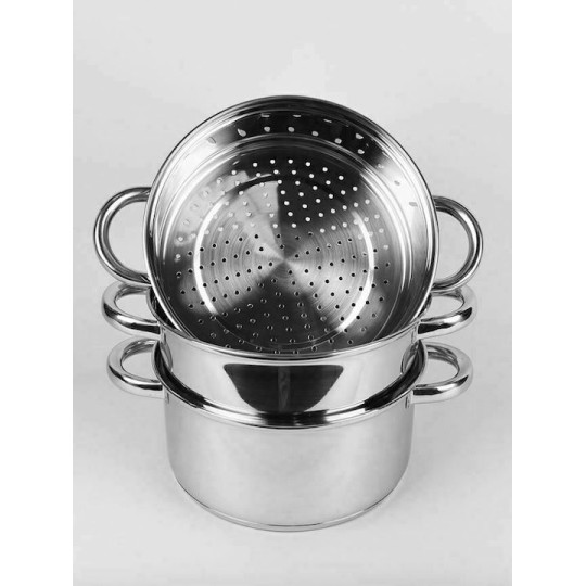 Maestro Steaming Pot Βαθιά Ανοξείδωτη Κατσαρόλα Ατμού 4lt / 22cm