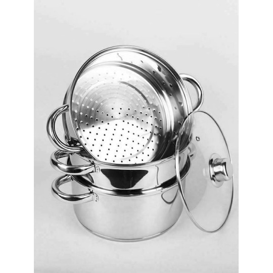 Maestro Steaming Pot Βαθιά Ανοξείδωτη Κατσαρόλα Ατμού 4lt / 22cm