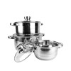 Maestro Σετ Κατσαρόλες από Ανοξείδωτο Ατσάλι Ασημί 6τμχ