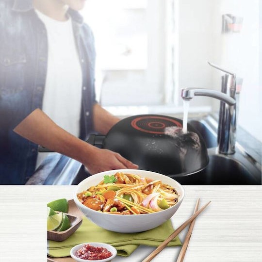 Tefal Simply Clean Wok από Αλουμίνιο με Αντικολλητική Επίστρωση 28cm