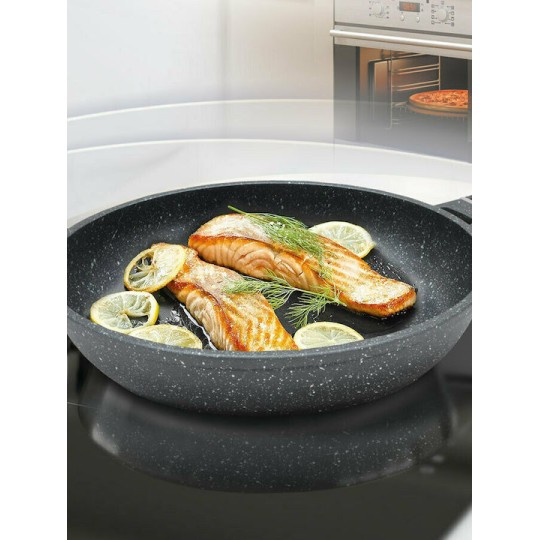 Maestro Τηγάνι από Αλουμίνιο με Επίστρωση από Πέτρα 24cm