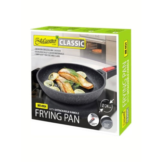 Maestro Τηγάνι από Αλουμίνιο με Επίστρωση από Πέτρα 24cm