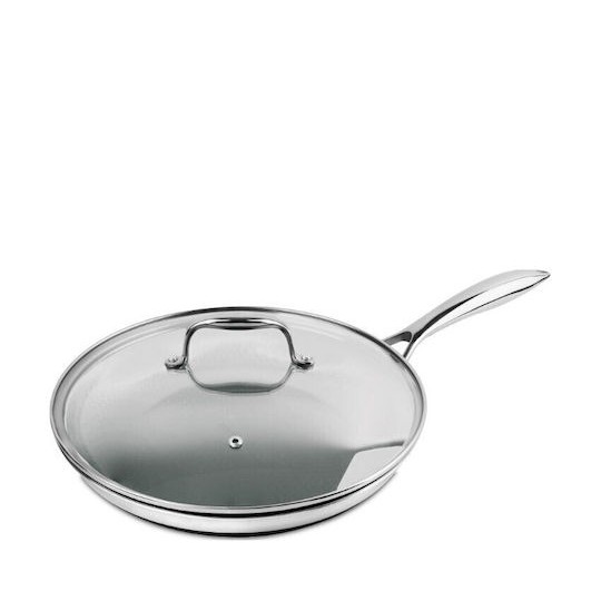 Kohersen Τηγάνι από Ανοξείδωτο Ατσάλι Με Καπάκι με Κεραμική Επίστρωση 24cm