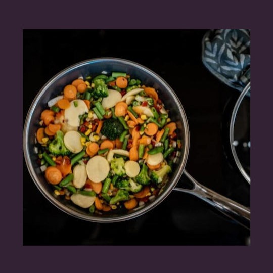 Kohersen Τηγάνι από Ανοξείδωτο Ατσάλι Με Καπάκι με Κεραμική Επίστρωση 24cm