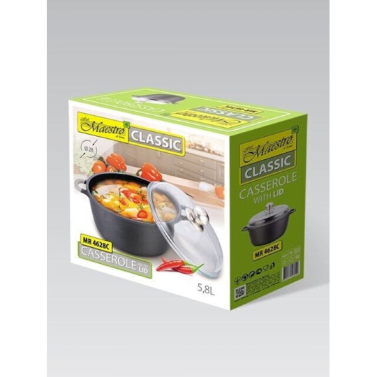 Maestro Βαθιά Κατσαρόλα 6.5lt / 28cm