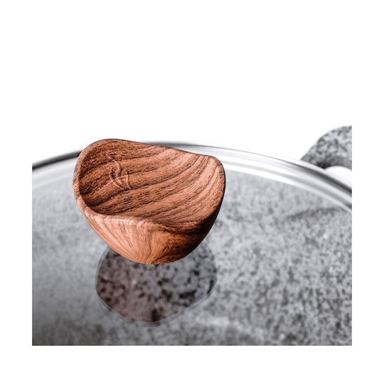 Promis Σετ Κατσαρόλες από Αλουμίνιο Γκρι με Επίστρωση από Πέτρα 8τμχ