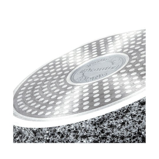 Promis Σετ Κατσαρόλες από Αλουμίνιο Γκρι με Επίστρωση από Πέτρα 8τμχ