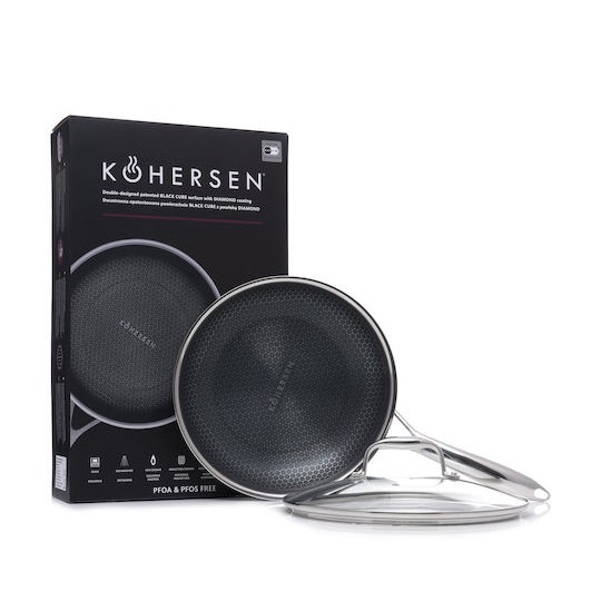 Kohersen Τηγάνι από Αλουμίνιο Με Καπάκι με Αντικολλητική Επίστρωση 24cm