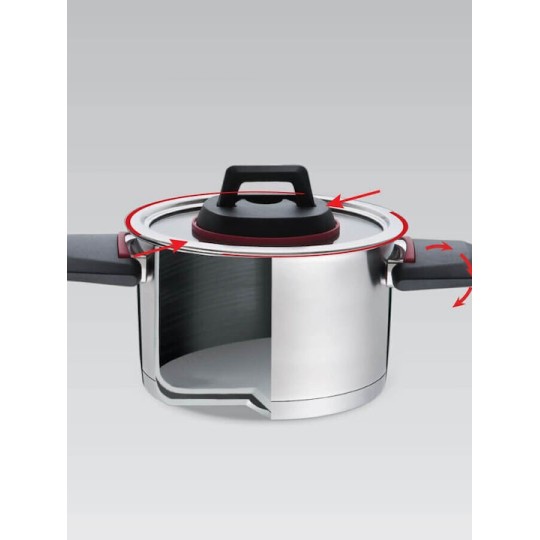 Maestro Βαθιά Ανοξείδωτη Κατσαρόλα 2.3lt / 18cm