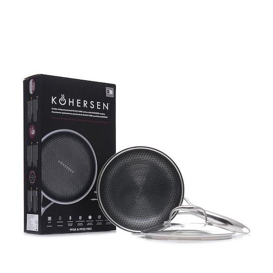 Kohersen Τηγάνι από Αλουμίνιο Με Καπάκι με Αντικολλητική Επίστρωση 20cm