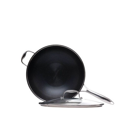 Kohersen Wok από Αλουμίνιο Με Καπάκι 32cm