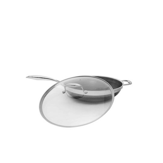 Kohersen Wok από Αλουμίνιο Με Καπάκι 32cm