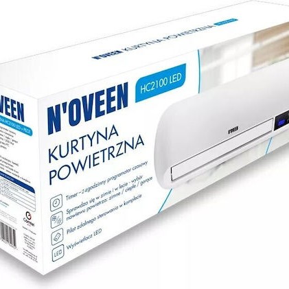N'Oveen Αεροκουρτίνα LED Ηλεκτρικά Θερμαινόμενη Πλάτους 61cm με Μέγιστη Παροχή Αέρα 110m³/h και Τηλεχειριστήριο