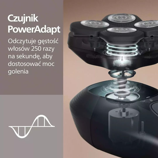 Philips Series 5000 HS5980/15 Περιστρεφόμενη Ξυριστική Μηχανή Προσώπου Επαναφορτιζόμενη