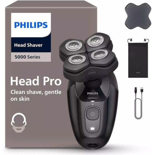 Philips Series 5000 HS5980/15 Περιστρεφόμενη Ξυριστική Μηχανή Προσώπου Επαναφορτιζόμενη