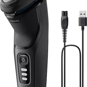 Philips Series 3000 S3244/12 Περιστρεφόμενη Ξυριστική Μηχανή Προσώπου Επαναφορτιζόμενη