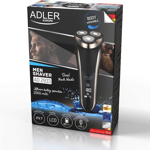 Adler AD 2933 Περιστρεφόμενη Ξυριστική Μηχανή Προσώπου Επαναφορτιζόμενη