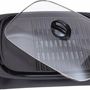 Adler AD-6610 Επιτραπέζια Ηλεκτρική Ψησταριά Σχάρας και Λείας Πλάκας 3000W με Καπάκι και Ρυθμιζόμενο Θερμοστάτη 40x30εκ.