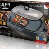 Adler AD-6610 Επιτραπέζια Ηλεκτρική Ψησταριά Σχάρας και Λείας Πλάκας 3000W με Καπάκι και Ρυθμιζόμενο Θερμοστάτη 40x30εκ.
